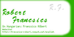 robert francsics business card